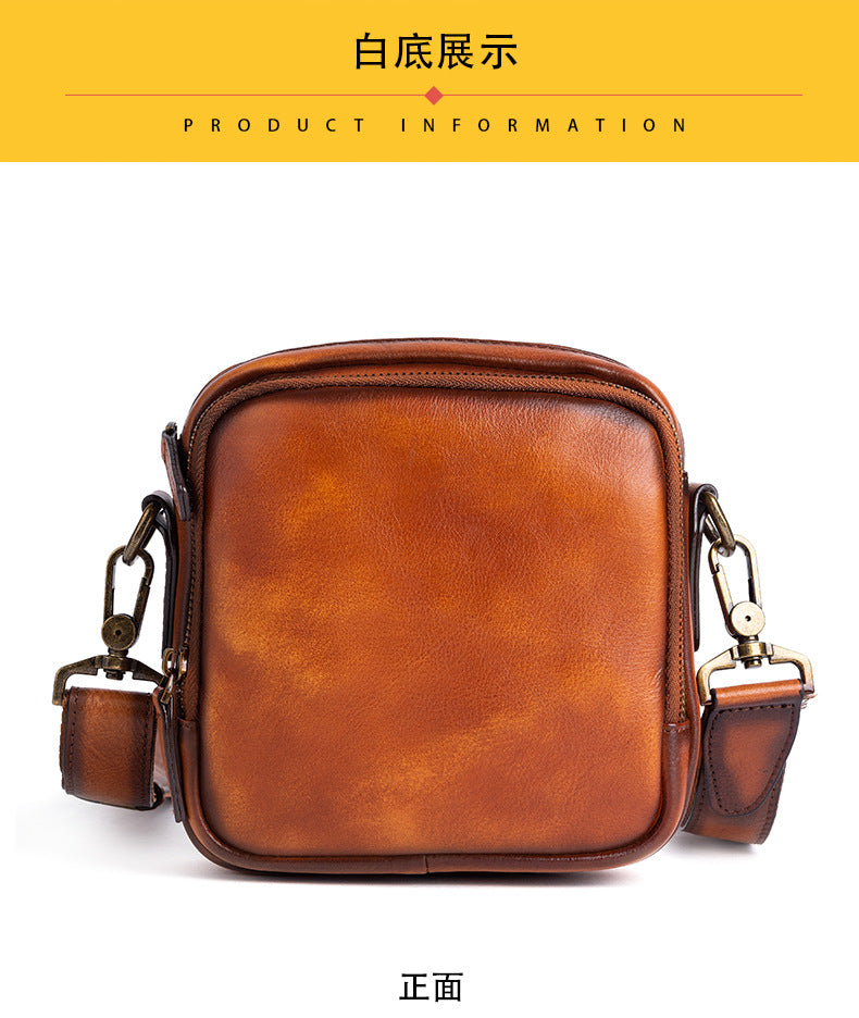 メンズショルダーバッグ牛革本革製ビジネス男性用斜めがけバッグ