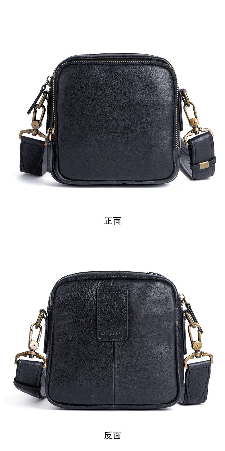 メンズショルダーバッグ牛革本革製ビジネス男性用斜めがけバッグ