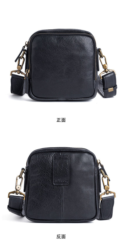 メンズショルダーバッグ牛革本革製ビジネス男性用斜めがけバッグ