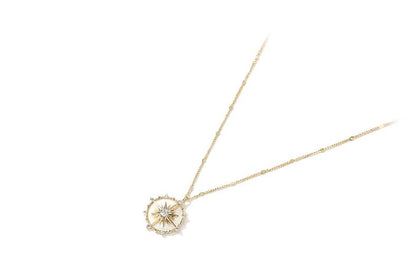 DODOGOGO八芒星羅針盤ペンダントネックレス女性高級感デザイン気質鎖骨チェーンネックチェーン