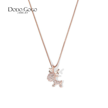 DODOGOGOヘラジカのネックレス高級感鎖骨チェーン2024新作ネックレス