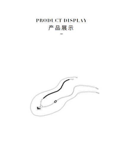 AJIDOU創意個性ネックレスハート型ペンダントネックチェーンクリスマス新年プレゼント