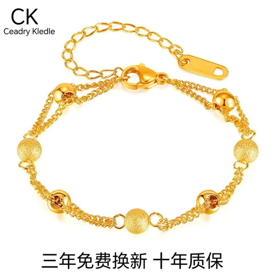 Ceadry kledle 個性シンプル色落ちしないビーズファッション女性ブレスレットプレゼント