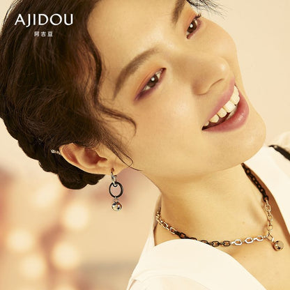 AJIDOU消えたサーカス小円球ネックレス細チェーンシンプルネックチェーン贈り物