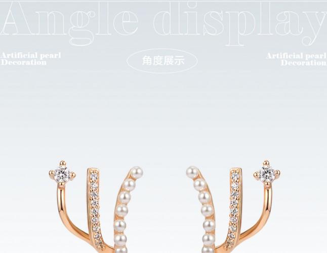 AJIDOUバロック風真珠のイヤリング小ぶりでシックな耳飾り女性人気親友にプレゼント