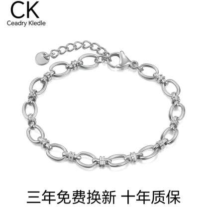 Ceadry kledle欧米ファッション色落ちしないチェーンリングシンプル女子ブレスレット