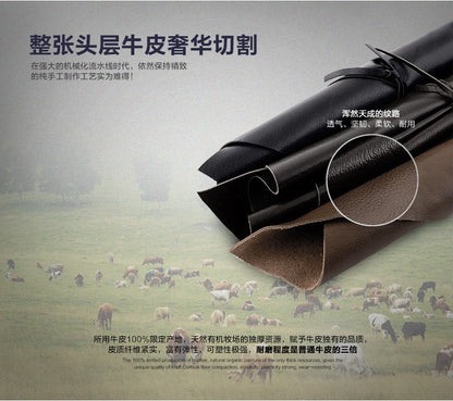 メンズショルダーバッグ牛革本革製韩国ファッションビジネスカジュアル男性用斜めがけバッグ