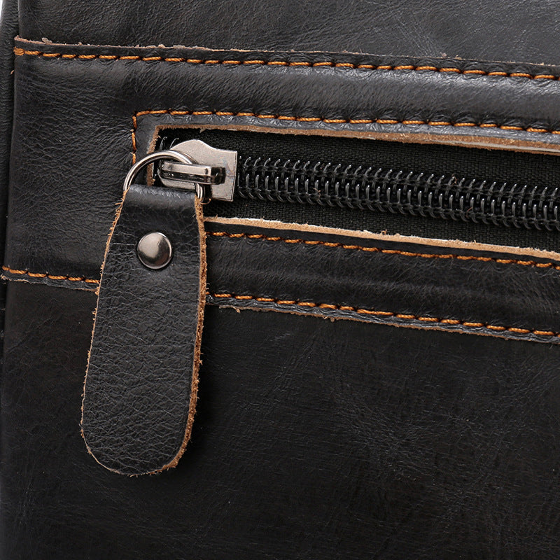 メンズショルダーバッグ牛革本革製ビジネスブリーフケースレトロ ファッション男性斜めがけバッグ