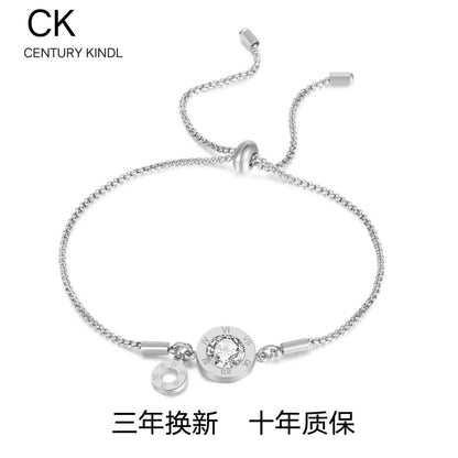 CENTURY KINDL 女性ブレスレット ローマ数字 ジルコンローズゴールド色落ちしない手飾りギフト