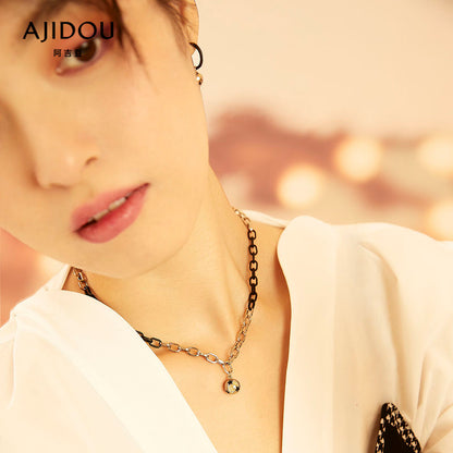 AJIDOU消えたサーカス小円球ネックレス細チェーンシンプルネックチェーン贈り物