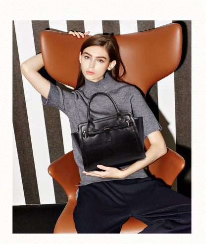 本革レディースバッグ牛革ファッションハンドバッグショルダーバッグレトロトレンドハンドバッグ.カバン