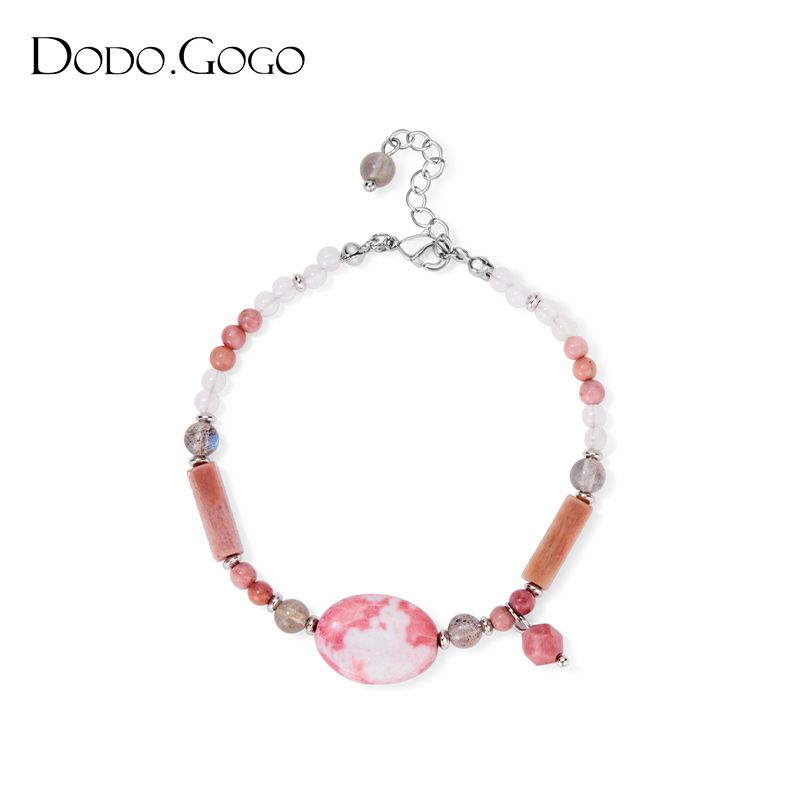 DODOGOGOピンク西瓜石ブレスレット女性高級贅沢2024新型ブレスレット
