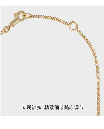 CELINE 人気ファッションアクセサリー 高級感 気質 女性 セーターチェーン 鎖骨チェーン ネックレス