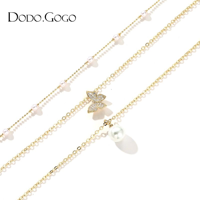DODOGOGO高級感複数の鎖骨チェーン個性女性ネックチェーン