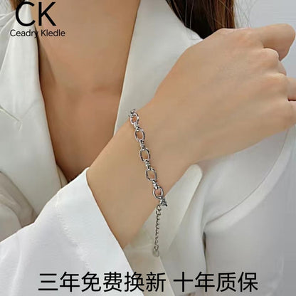 Ceadry kledle欧米ファッション色落ちしないチェーンリングシンプル女子ブレスレット