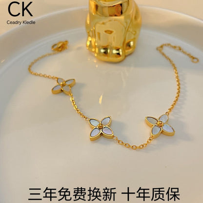 Ceadry kledle レディー ブレスレット ファッション 四葉草 女の子 手飾り