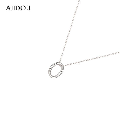 AJIDOU925シルバーシンプルinsカジュアルネックレスネックレスアクセサリーガールフレンドにプレゼント