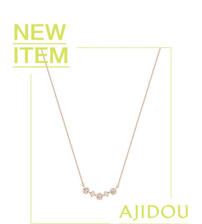 AJIDOU925シルバーシンプルモダンネックレス高級感贅沢ネックチェーン女性