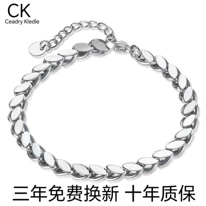 Ceadry kledleファッションシンプル感チェーン欧米色あせないブレスレット女性プレゼント