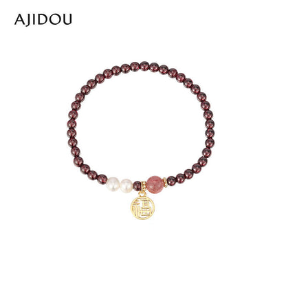 AJIDOU イチゴの結晶ブレスレット手串祭りプレゼント贈り物