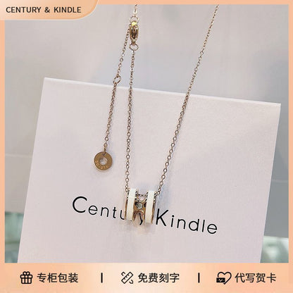 Ceadry kledle Hアルファベット女性ネックレス色落ちないファッション鎖骨チェーン彼女プレゼント
