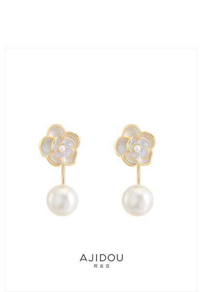 AJIDOU 椿の花シリーズ真珠のイヤリング贈り物