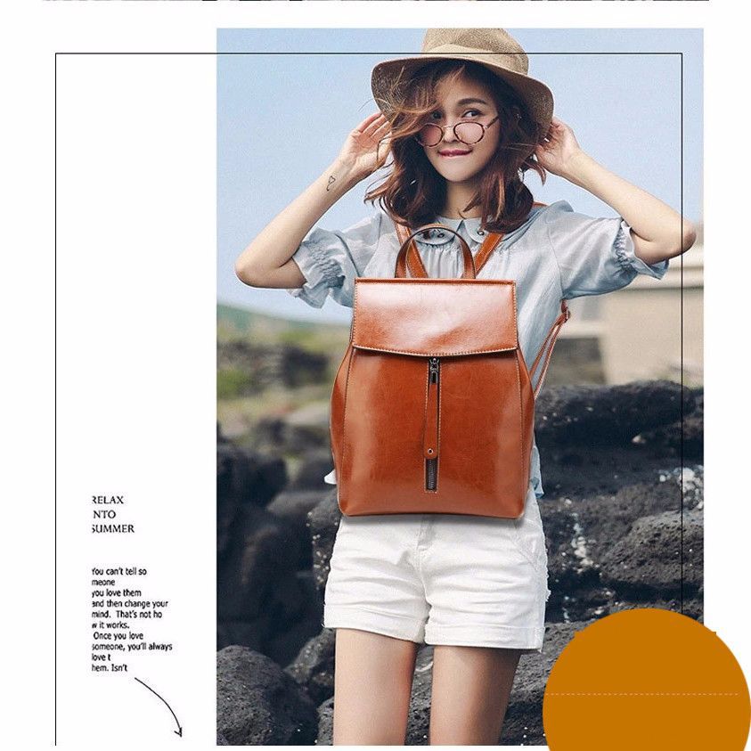 レディースバッグファッション本革レトロランドセルオイルワックス牛革ファッションランドセルリュックサック