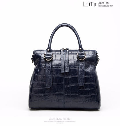 本革レディースバッグク鰐柄トップ牛革ハンドバッグ本革ショルダーバッグファッションレトロハンドバッグ.カバン