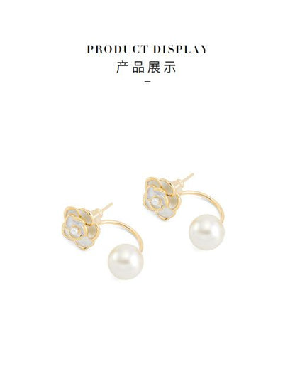 AJIDOU 椿の花シリーズ真珠のイヤリング贈り物