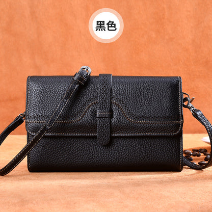 本革レディースバッグミニ透かし彫り斜め掛けバッグ何とでも合う牛革スクエアバッグシンプルショルダーバッグ.ポシェット