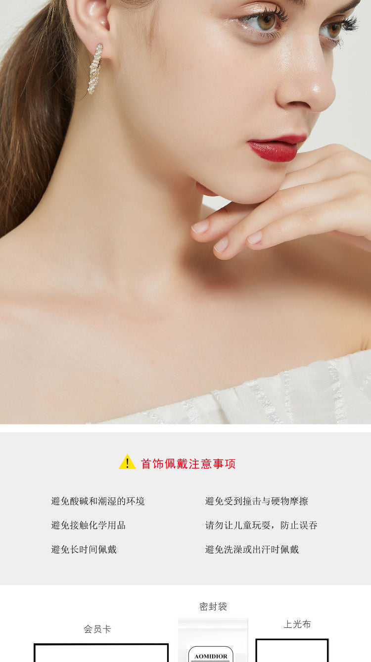 AOMIDIORレディーファッション高級感耳飾り 気質 精緻女性イヤリング EH0142