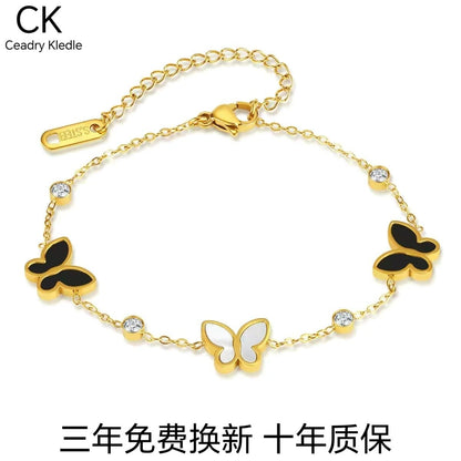 Ceadry kledle日韓風デザイン感蝶気質色落ちしない女性ブレスレット
