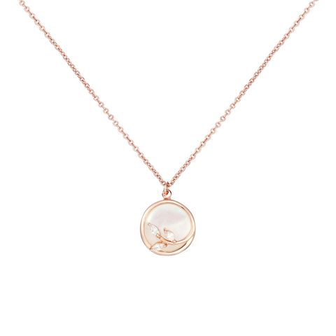 AJIDOUシンプル円形貝殻フラワーネックレスガールフレンドにプレゼント