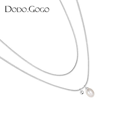 DODOGOGO  パールペンダントネックレスレディース高級感ネックレス2024秋冬新作ネックレス