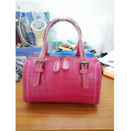 レディース鰐柄斜め掛けバッグ本革ハンドバッグボストンバッグショルダーバッグファッション気質ハンドバッグ.カバン