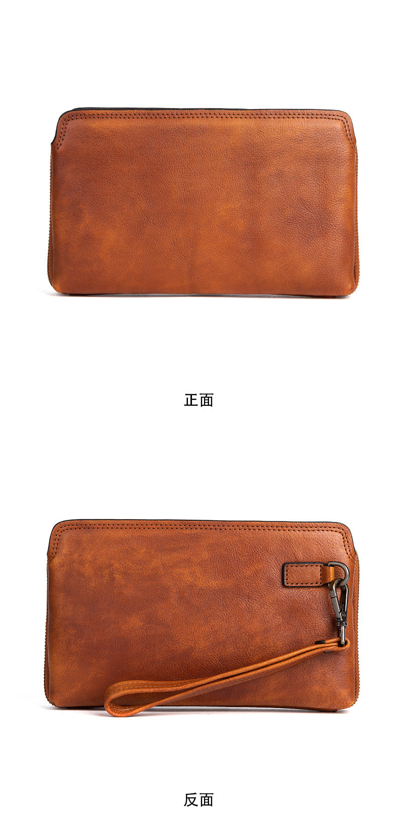 メンズクラッチバッグ牛革本革製実用レトロカジュアル男性バッグ