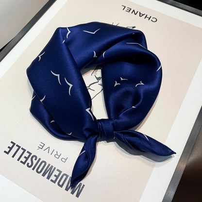 シルクスカーフプリント柄エレガント気質ネッカチーフレディーススカーフ高品質