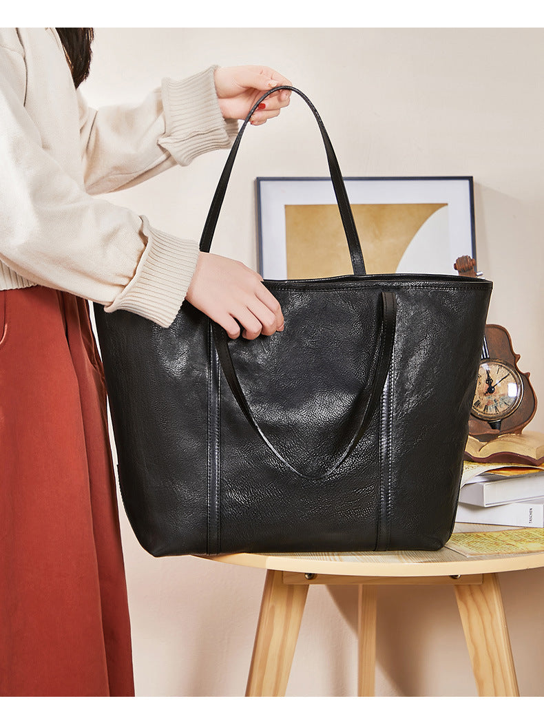 本革レディースバッグレトロわきの下バッグ大容量牛革トートバッグ大きなバッグショルダーバッグ.ポシェット