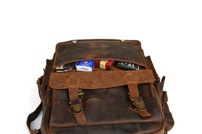 メンズリュック牛革本革製大容量アウトドアカジュアル男性用旅行かばんパソコンバッグ