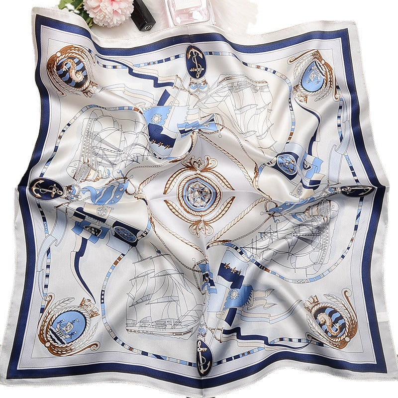 シルクスカーフプリント柄小さなスカーフ女性何とでも合うエレガント気質ネッカチーフ