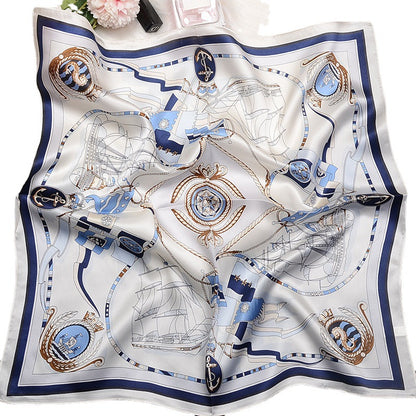 シルクスカーフプリント柄小さなスカーフ女性何とでも合うエレガント気質ネッカチーフ