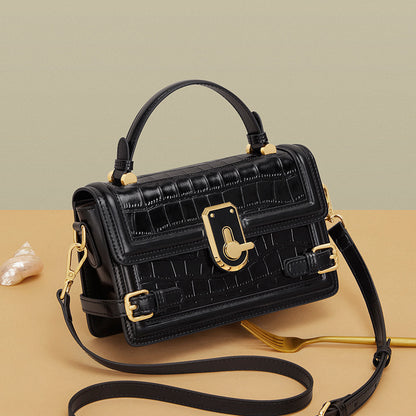 レディースバッグ本革ファッションシンプルスクエアバッグレトロ鰐柄ハンドバッグ贅沢を軽んじるショルダーバッグ.ポシェット