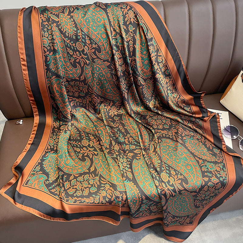 スカーフスカーフカシューナッツ花薄手の日焼け止めストール気質大きなスカーフ