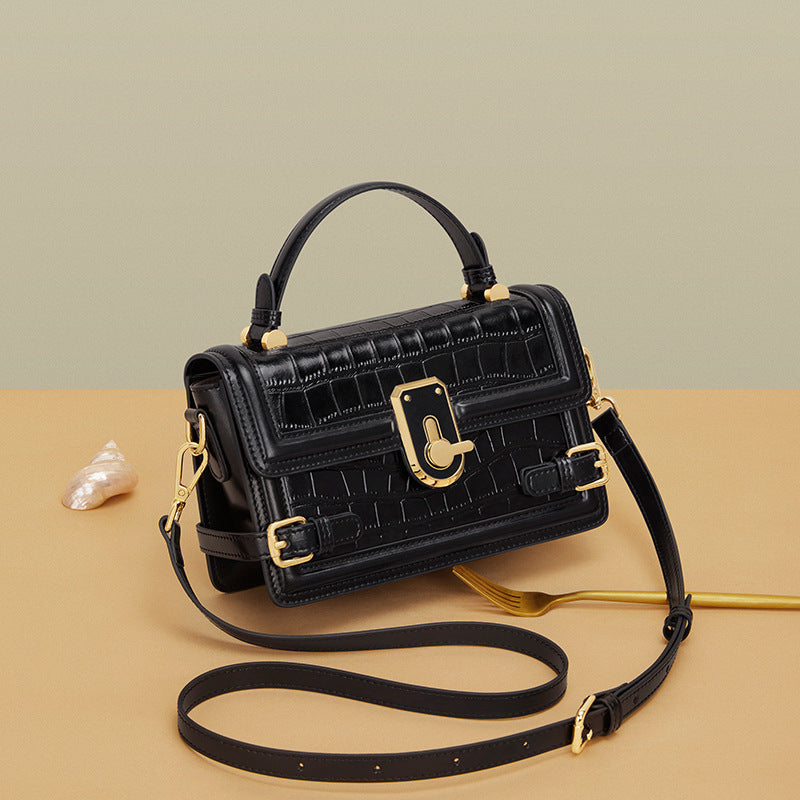 レディースバッグ本革ファッションシンプルスクエアバッグレトロ鰐柄ハンドバッグ贅沢を軽んじるショルダーバッグ.ポシェット