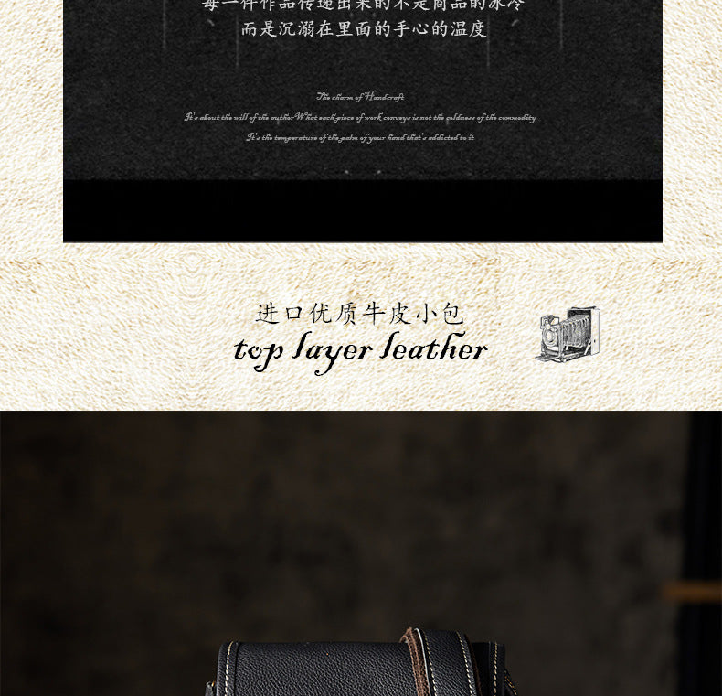 メンズショルダーバッグ 牛皮 手作りカジュアル スポーツ スマホポーチ男性用斜めがけバッグ