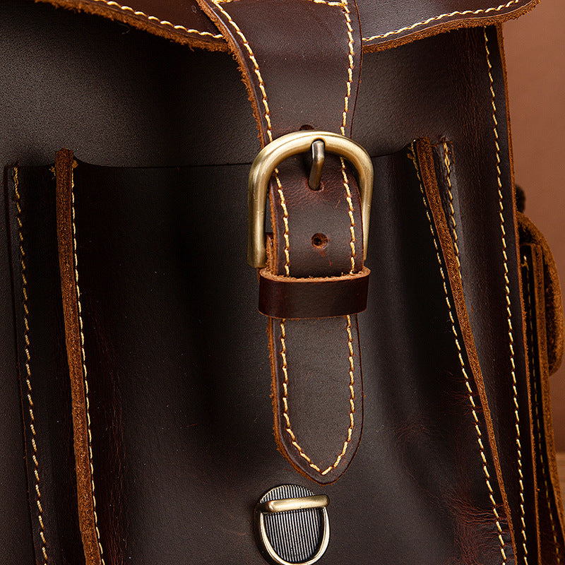 メンズブリーフケースハンドバッグ牛革本革製レトロビジネス男性用パソコンバッグ