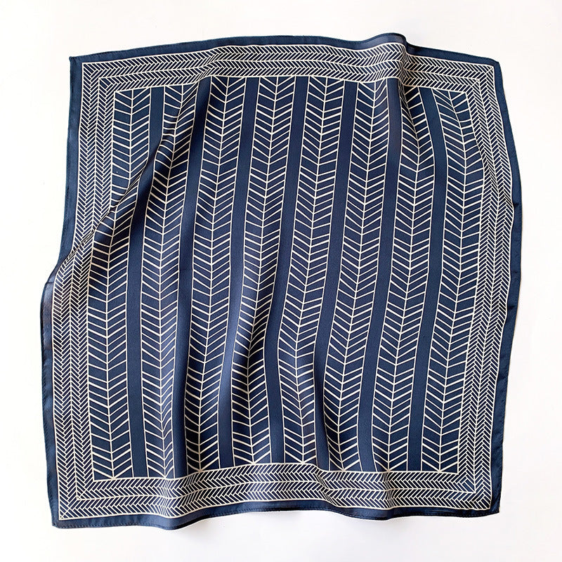 シルクスカーフエレガントな気質小さなスカーフ高品質幾何柄装飾スカーフレディース