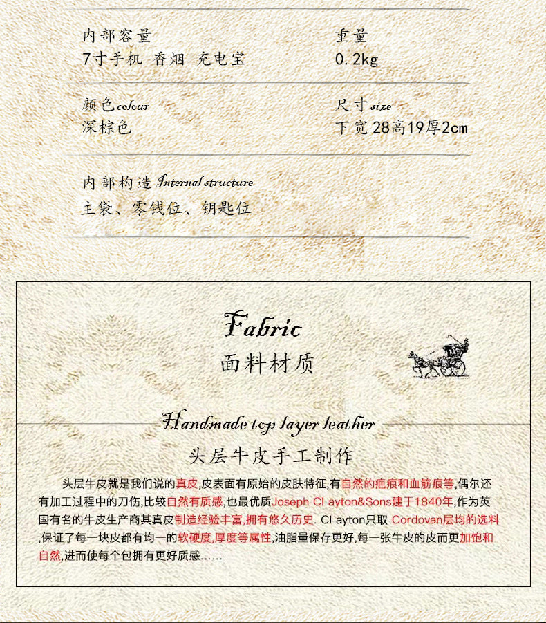 メンズ財布 手作業 牛皮本革製 レトロ ファスナー シンプル クラッチバッグ男性用ウォレット