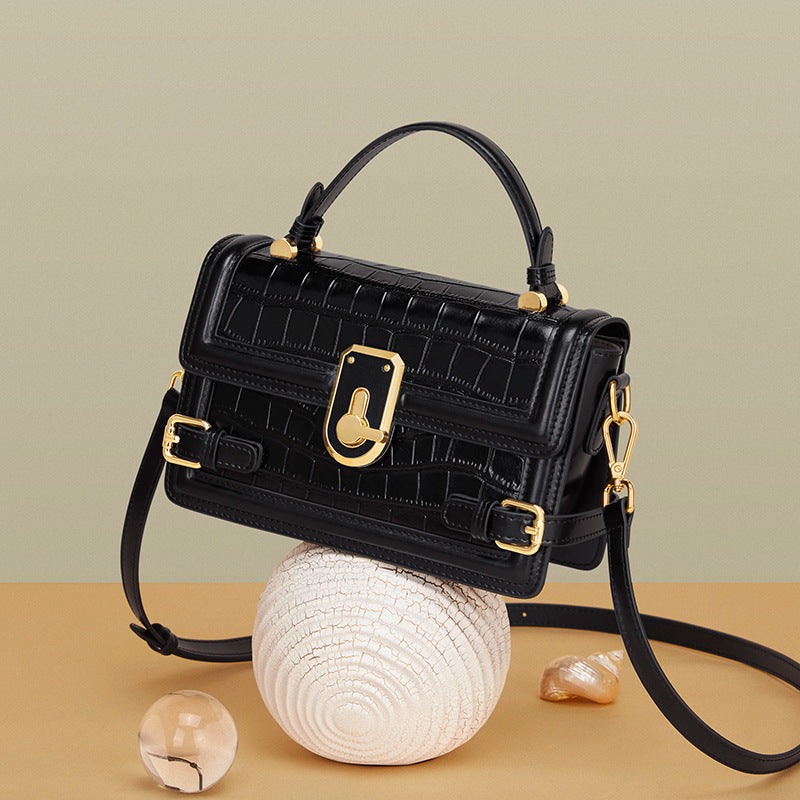 レディースバッグ本革ファッションシンプルスクエアバッグレトロ鰐柄ハンドバッグ贅沢を軽んじるショルダーバッグ.ポシェット