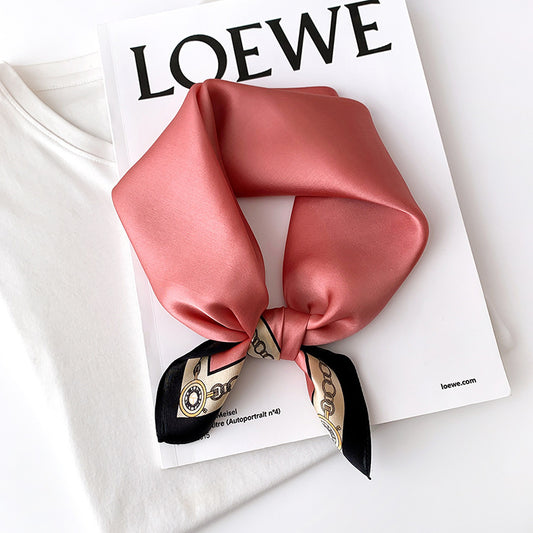 シルクスカーフプリント柄ネッカチーフファッションカシューナッツ花気質スカーフ